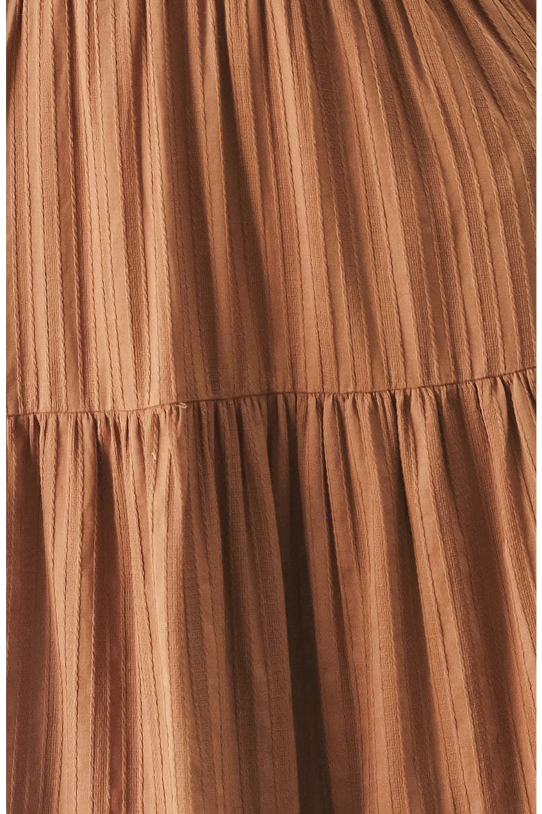 Textured Stripe Maxi Dress, Alternate, color, BROWN