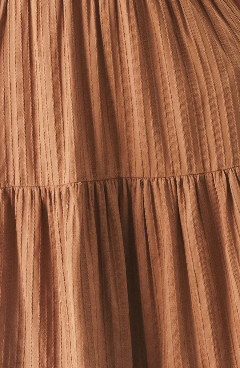 FREEMARKET Textured Stripe Maxi Dress, Alternate, color, Brown