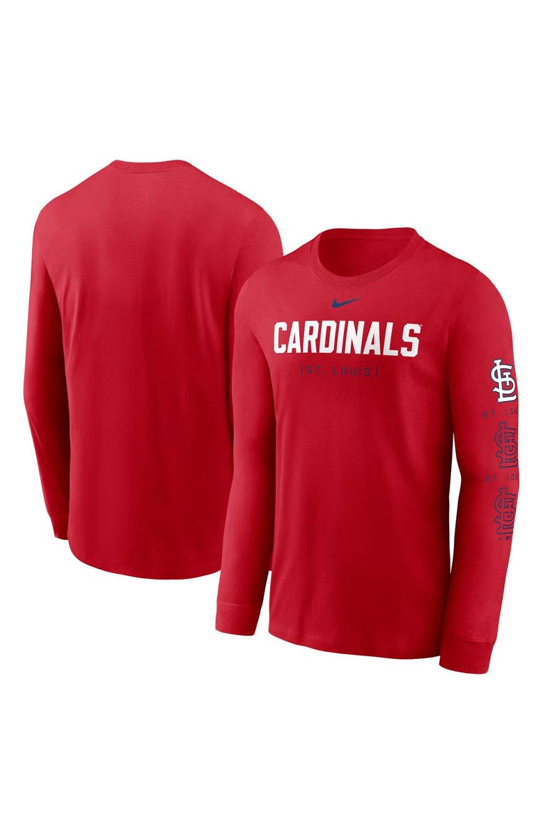 Nike Men's Nike Red St. Louis Cardinals Repeater Long Sleeve T-Shirt, Alternate, color, Red