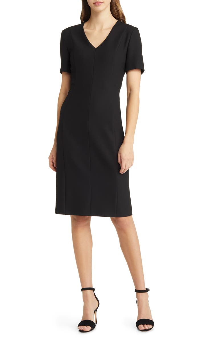 BOSS Damaisa Sheath Dress, Main, color, Blk