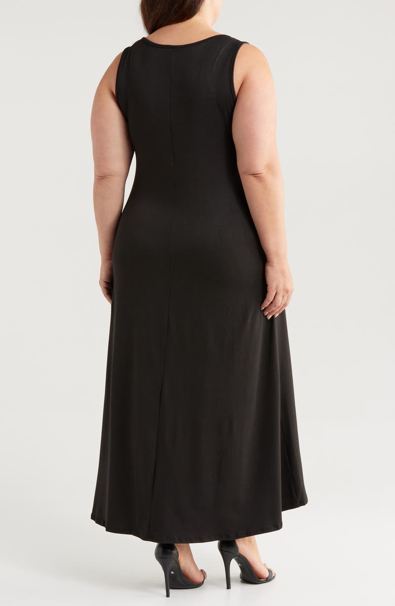 24seven Comfort Apparel Maxi Tank Dress, Alternate, color, Black