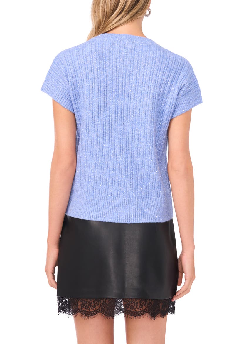 Sequin Detail Rib Sweater, Alternate, color, WHIMSY BLUE