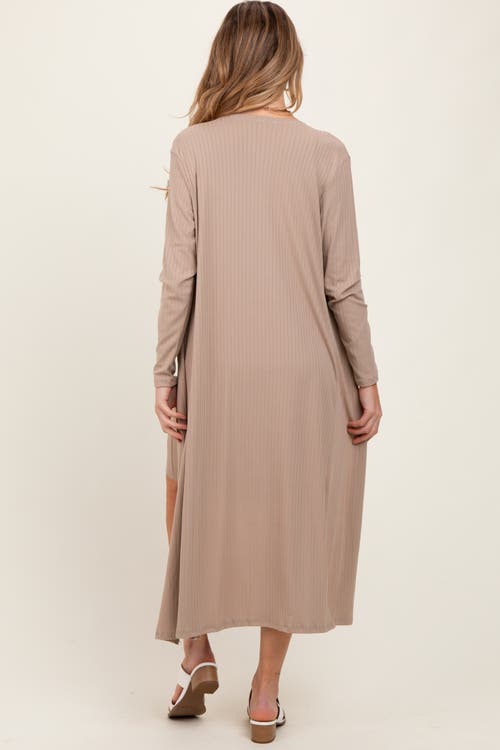 Pinkblush Ribbed Cardigan 2 Piece Set In Neutral