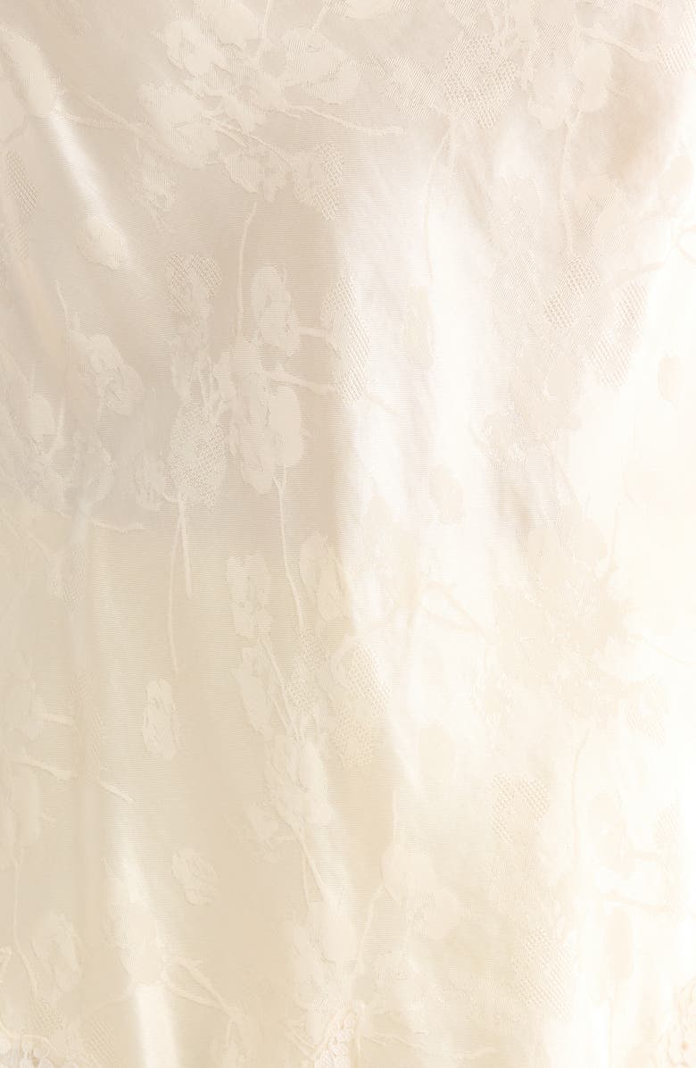 Reformation Carolina Jacquard Satin Top, Alternate, color, Cream Jacquard