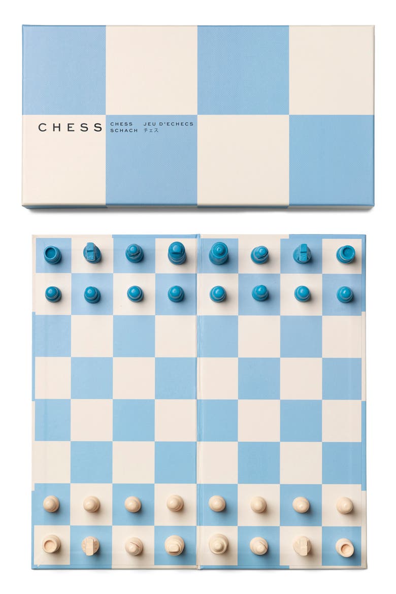 Chess Game Set, Main, color, BLUE/ WHITE
