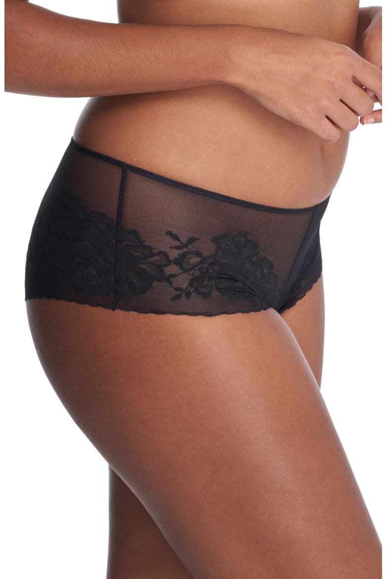 Flora Boyshorts, Alternate, color, BLACK