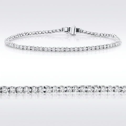 2 - 4Ct Diamond Tennis Bracelet 7" Lab Grown