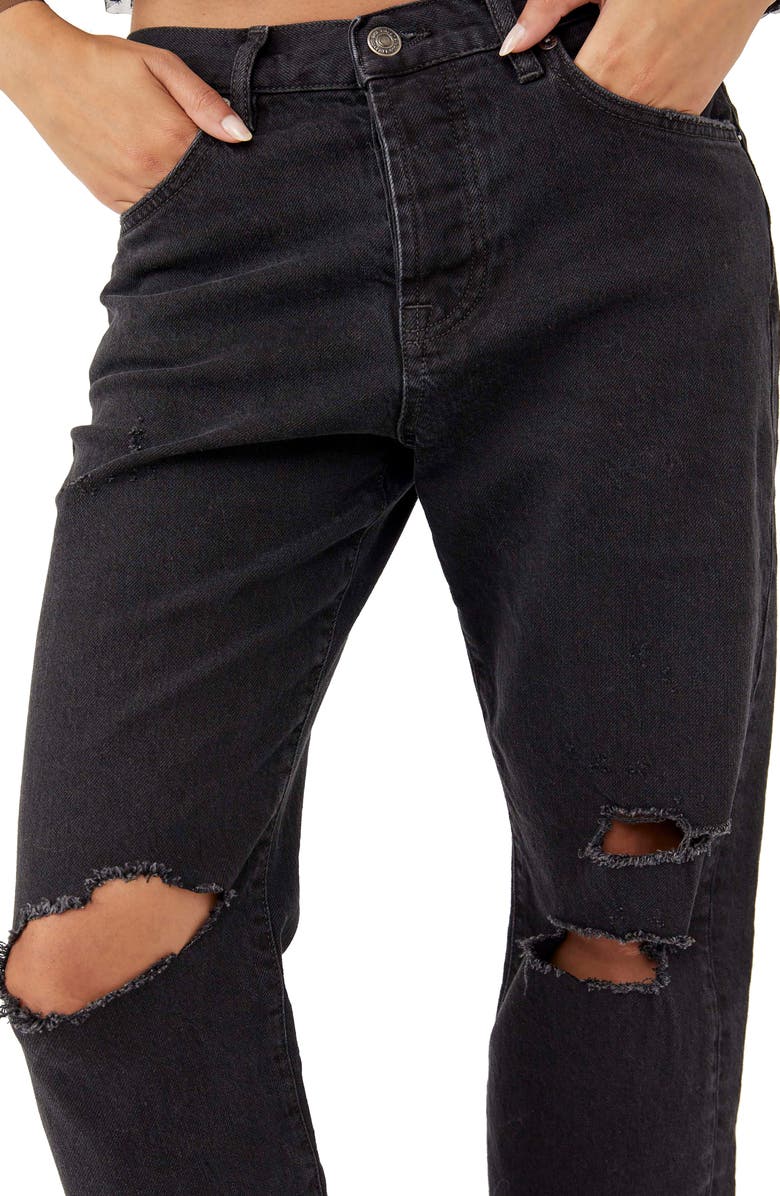 Free People Bren Distressed Boyfriend Jeans, Alternate, color, 