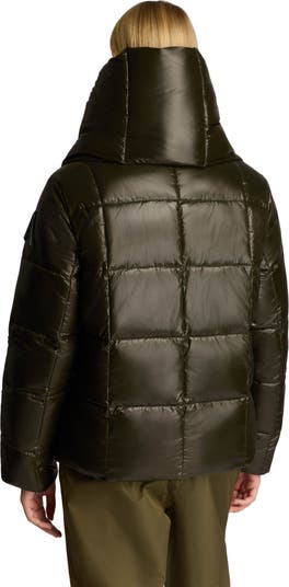 Winekka 2-in-1 Reversible Puffer with Oversized Removable Scarf