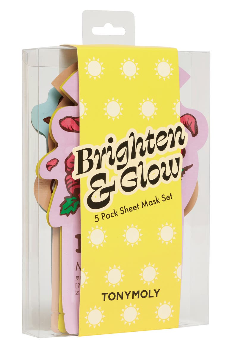 Brightening Glow Set of 5 Sheet Mask Set, Alternate, color, NO COLOR