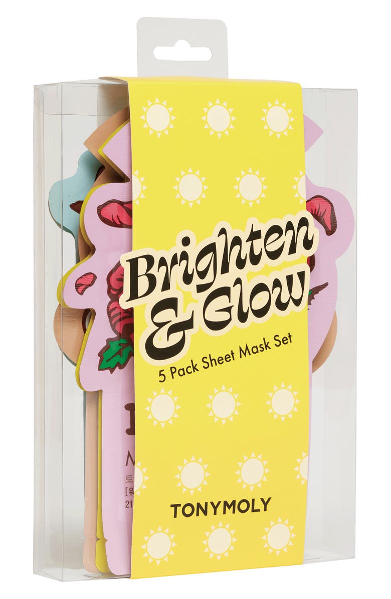 TONYMOLY Brightening Glow Set of 5 Sheet Mask Set, Alternate, color,