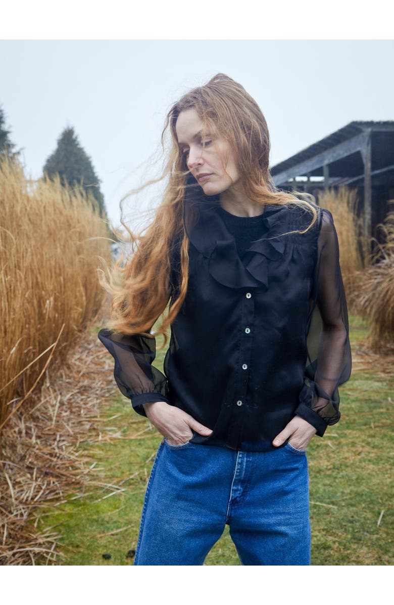 Lingua Franca Long Sleeve Odette Top, Alternate, color, 