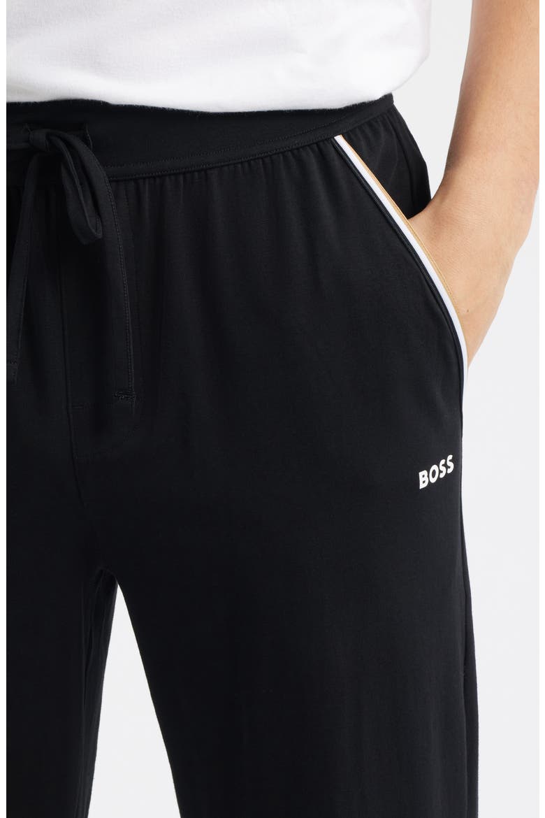 Unique Cotton Blend Pajama Joggers, Alternate, color, BLACK