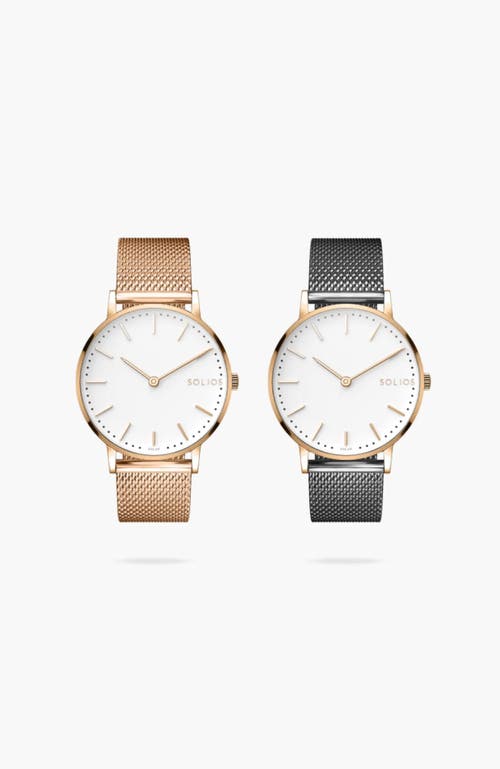 Solios Watches The Solar Classic Bundle | White Dial