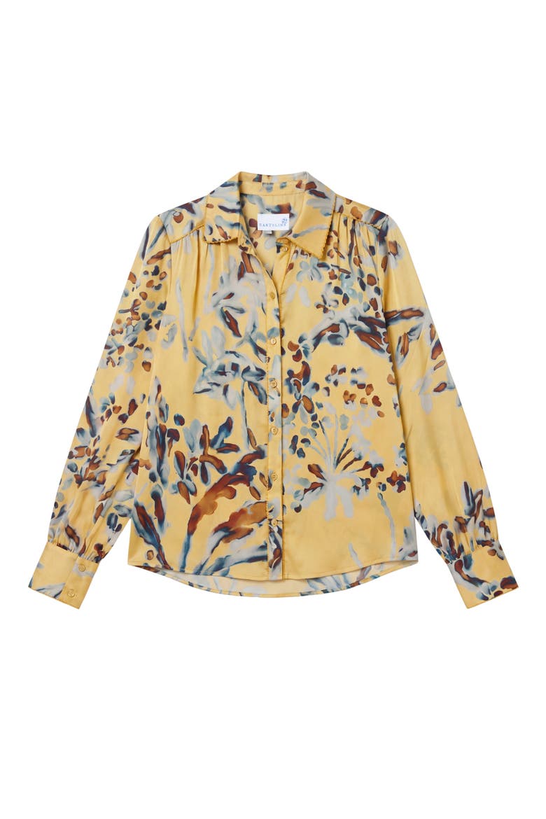 Lilliana Satin Printed Top, Alternate, color, Lake Bluff Floral