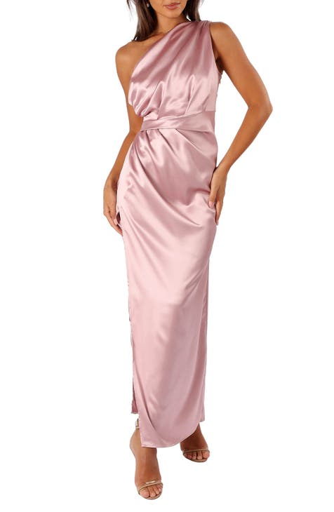 Watters & Watters One Shoulder Twist Effect Pink Formal factory Dress Size 8