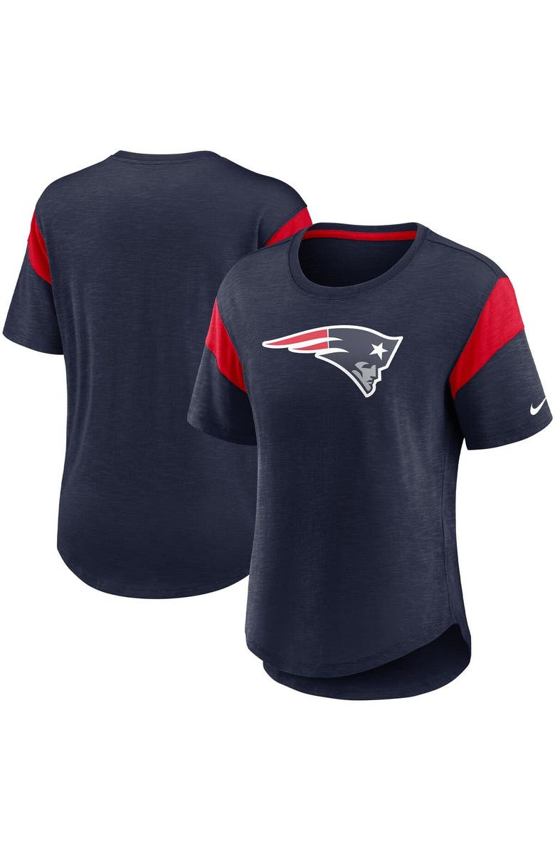 Nike Women's Nike Heather Navy New England Patriots Primary Logo Fashion Top, Main, color, Heather Navy