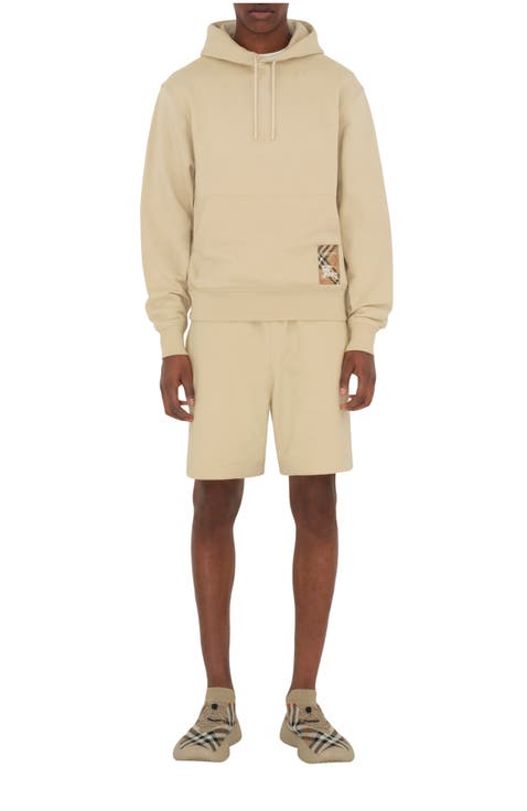 Check Label Cotton Shorts