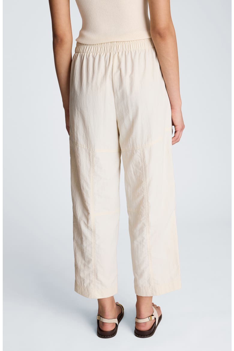 Barrel Leg Pull-On Nylon Pants, Alternate, color, OYSTER