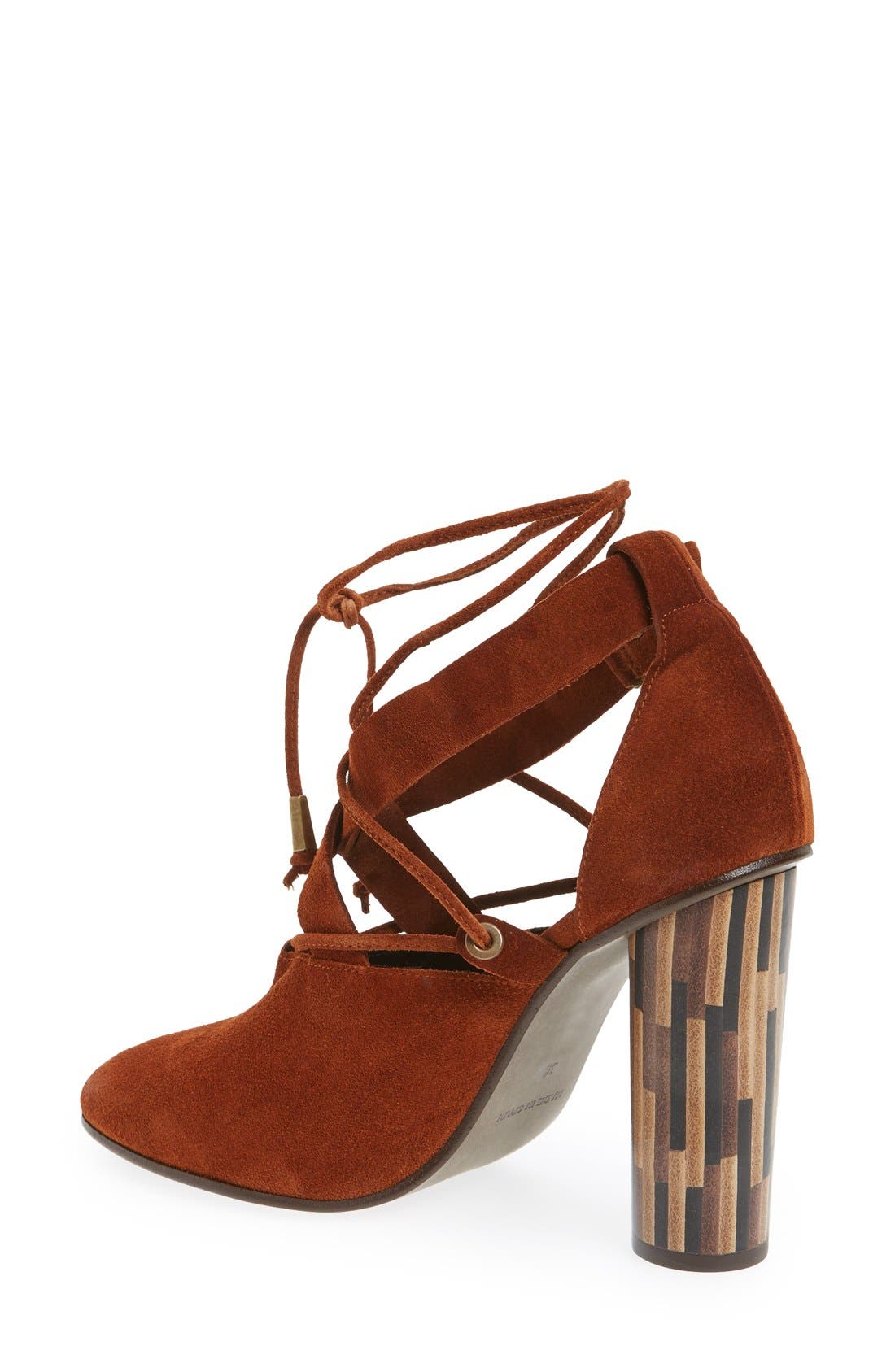 'Nouvella' Lace-Up Pump, Alternate, color, SETTER SUEDE