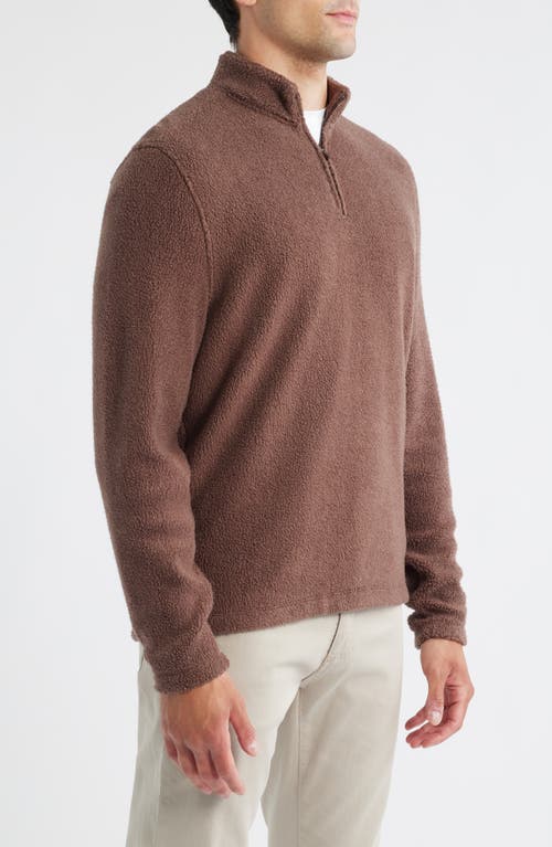 Johnnie-o Dion Fleece Half Zip Pullover In Brown