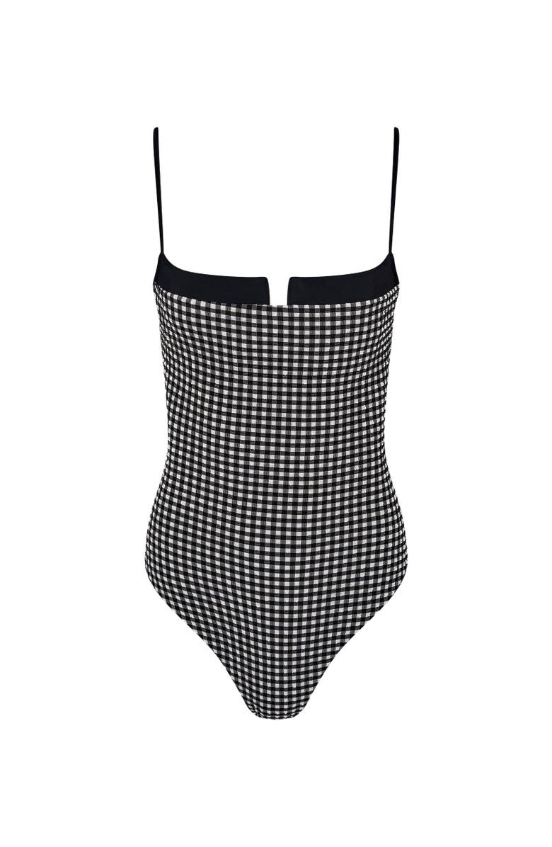 Onia Melanie Stretch Underwire One-Piece, Alternate, color, Black/White