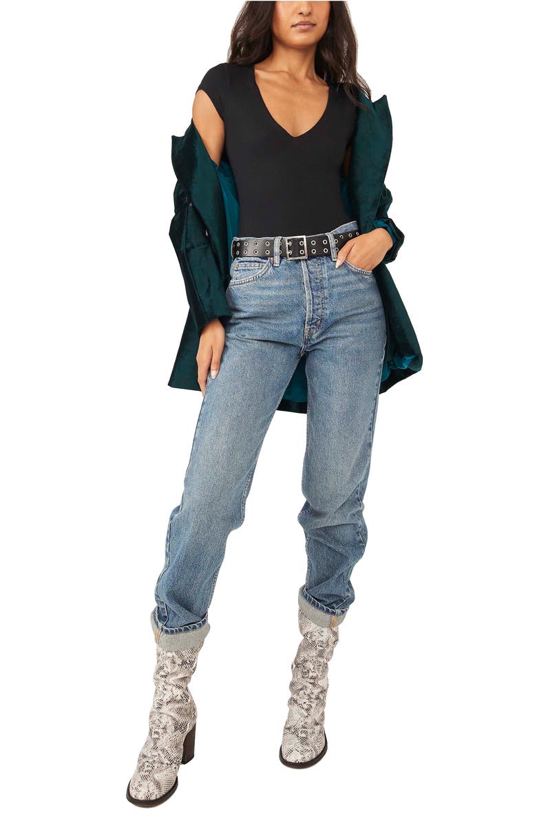 Free People Intimately FP Ready or Not Rib Thong Bodysuit, Alternate, color,