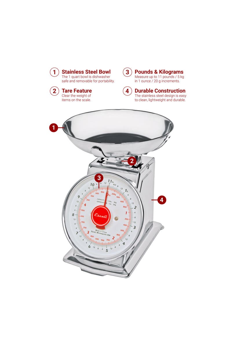 ESCALI Mercado Dial Scale with Bowl, Alternate, color, Grey