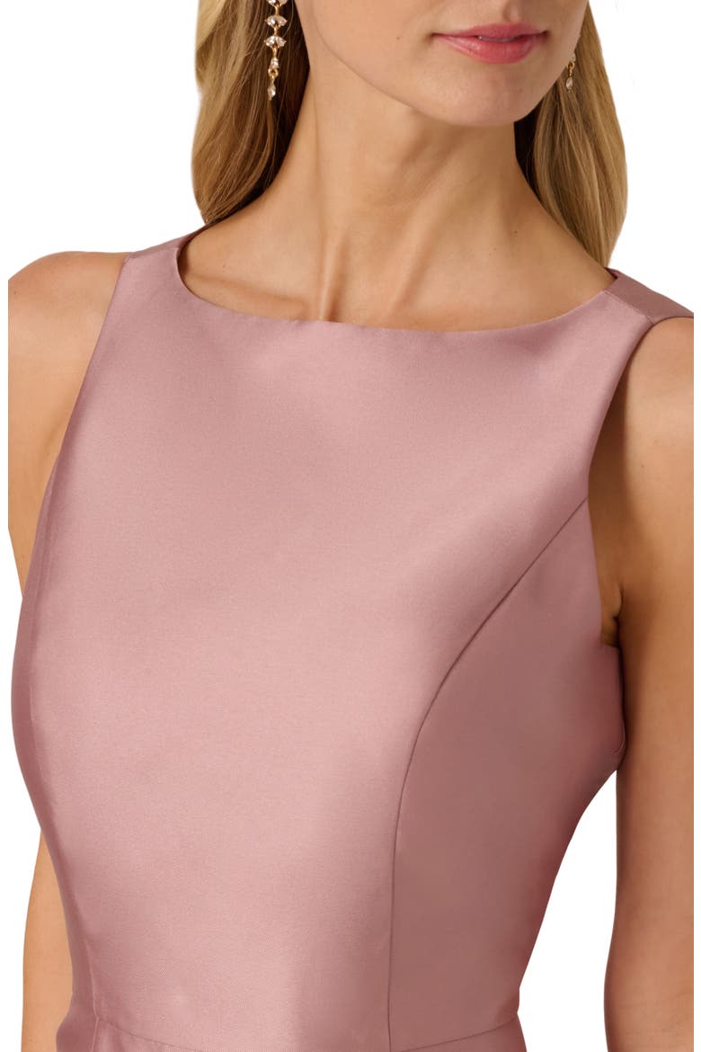 Sleeveless Mikado Fit & Flare Midi Dress, Alternate, color, WARM CAMEO