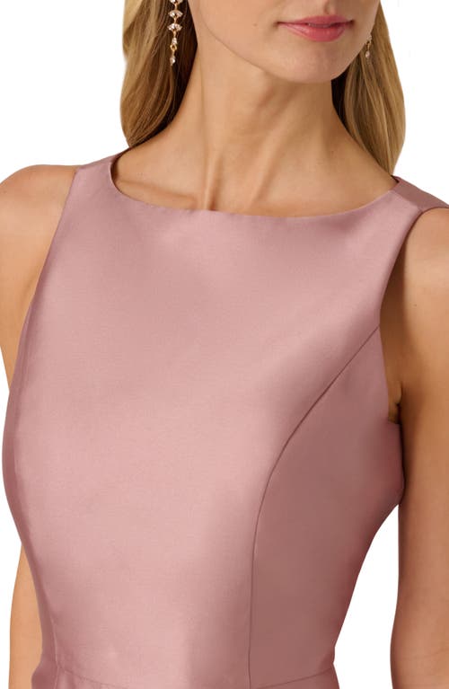Adrianna Papell Sleeveless Mikado Fit & Flare Midi Dress In Neutral