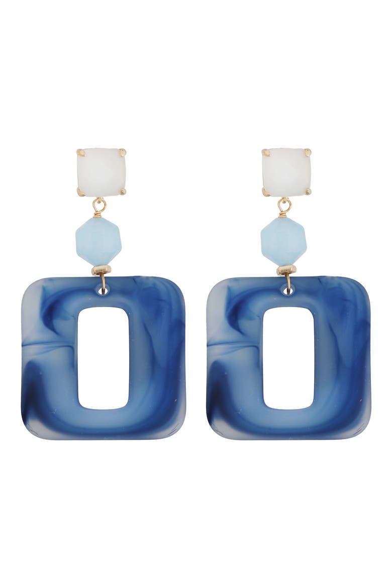 Resin Drop Earrings, Main, color, BLUE