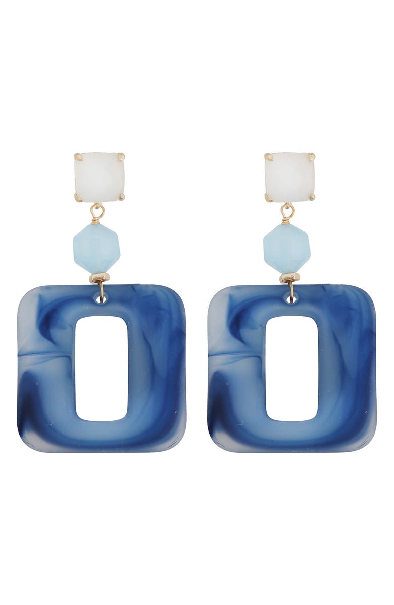 Panacea Resin Drop Earrings, Main, color, Blue