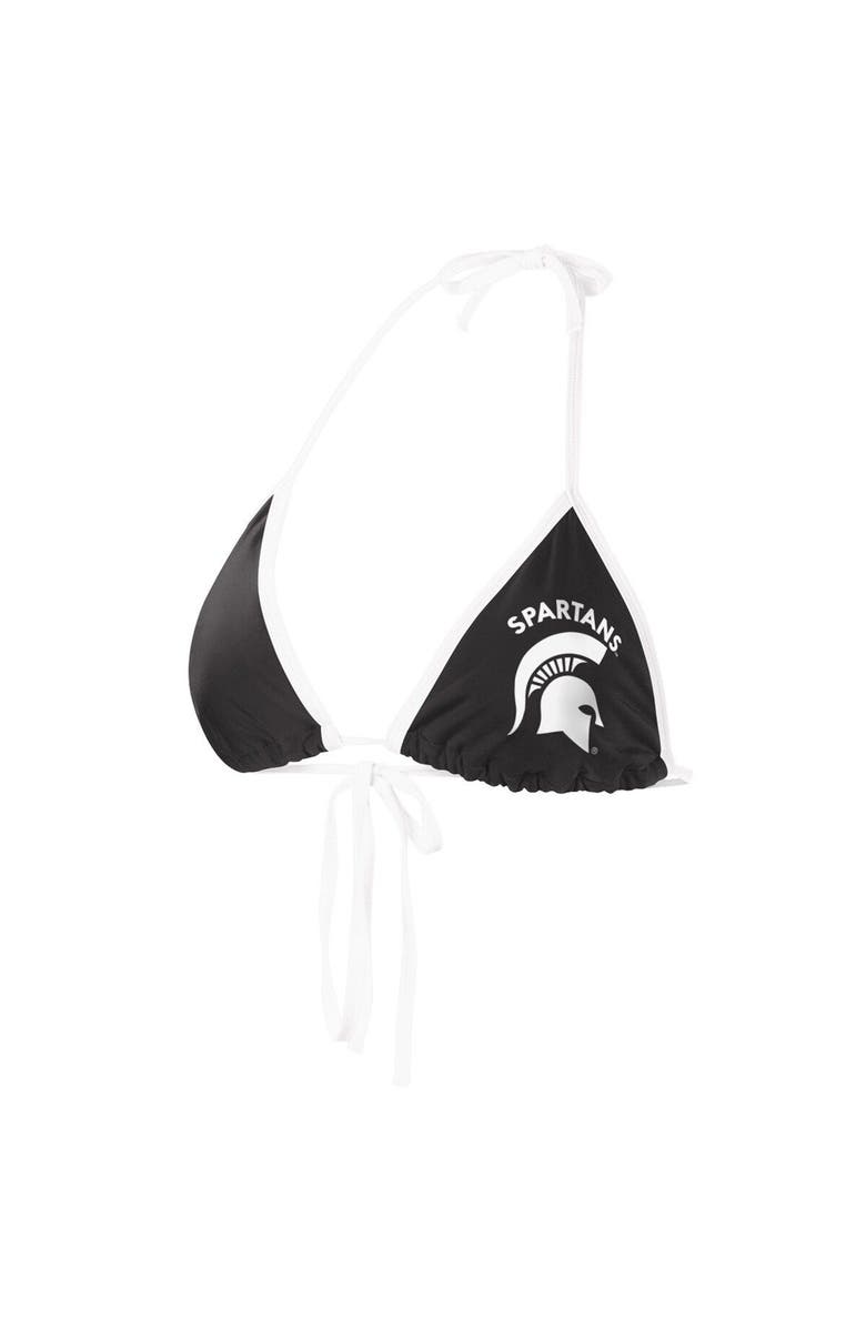 G-III 4HER BY CARL BANKS Women's G-III 4Her by Carl Banks Black Michigan State Spartans Perfect Match Bikini Top, Main, color, Black