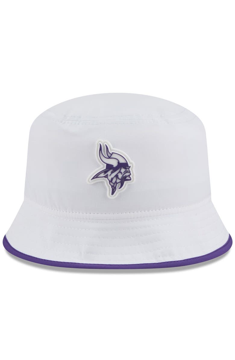 New Era Men's New Era  White Minnesota Vikings 2025 NFL Training Camp Stretch Bucket Hat, Alternate, color, 