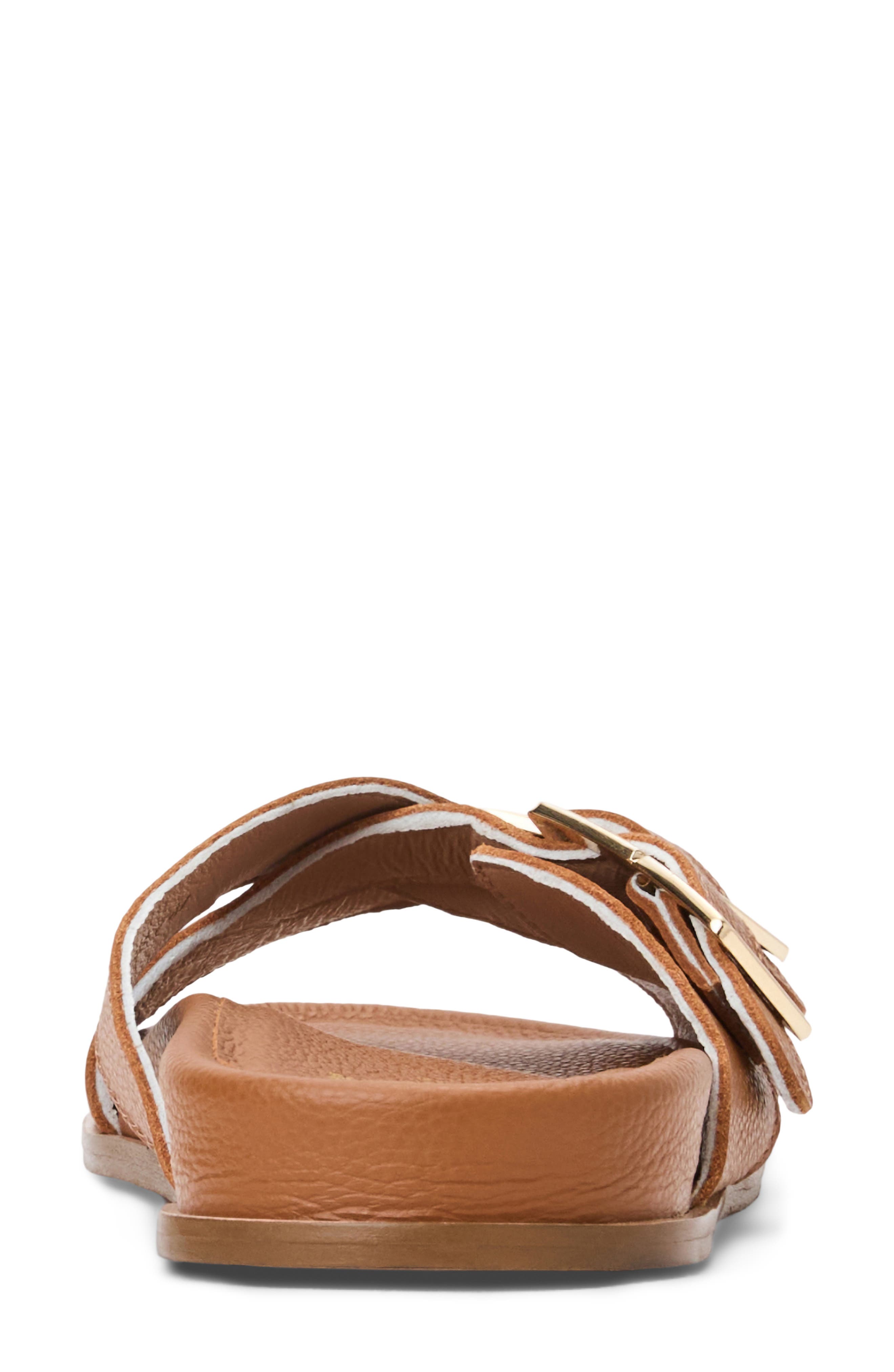Genesis Slide Sandal, Alternate, color, COGNAC TUMBLED