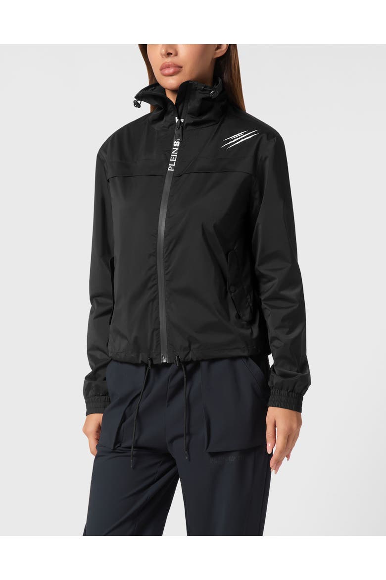 Cropped Windbreaker Ls Scratch Women, Main, color, black