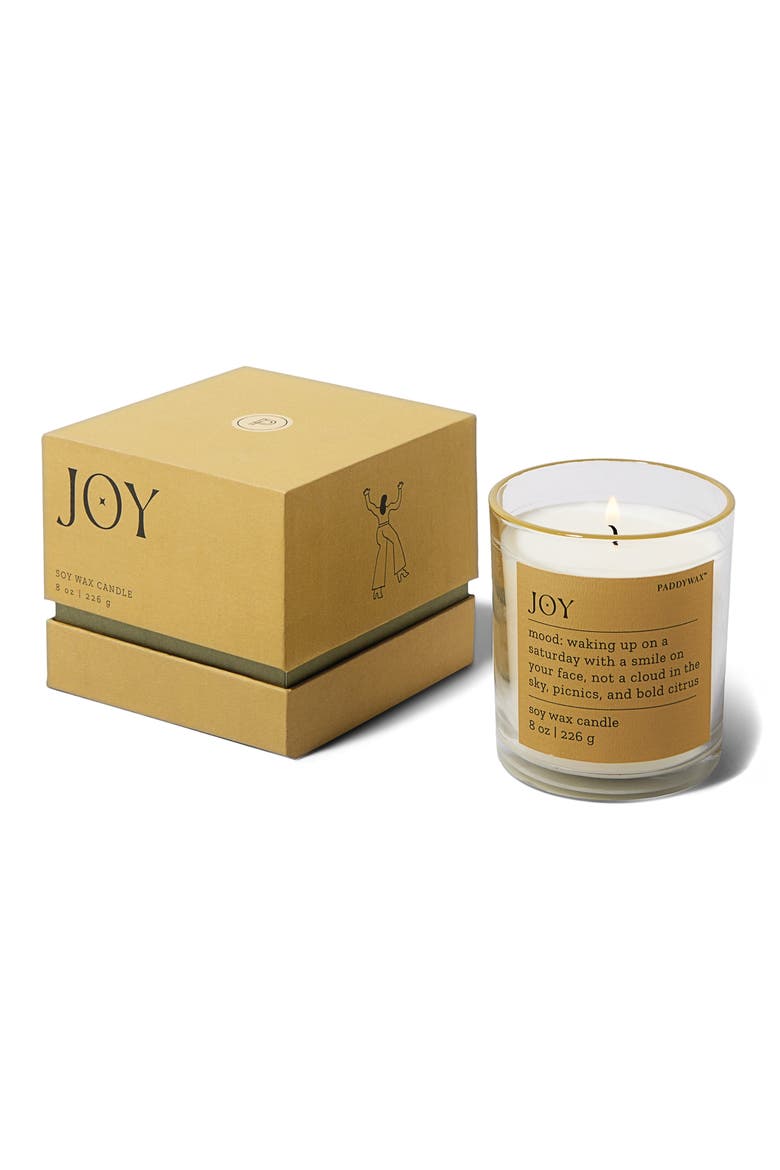 Joy Mood Boxed Candle, Main, color, MISTED LIME