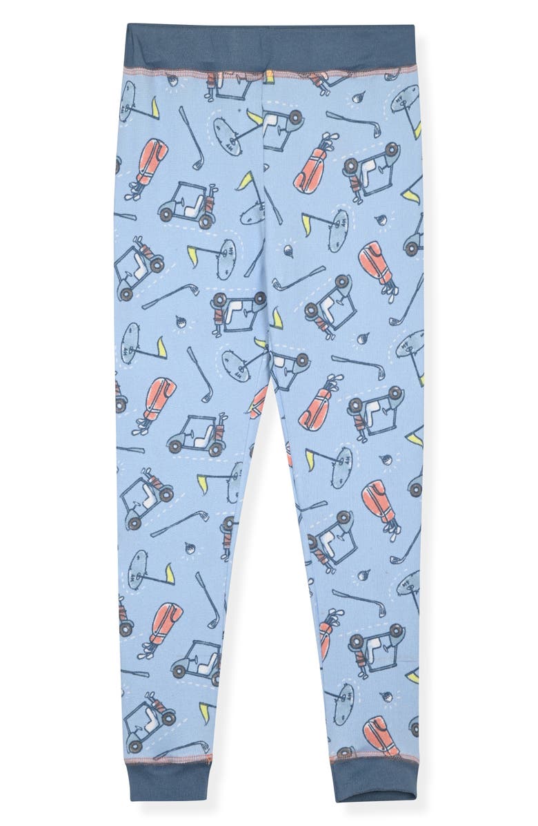 SLEEP ON IT Kids' Print Fitted Short Sleeve Two-Piece Pajamas, Alternate, color, Blue