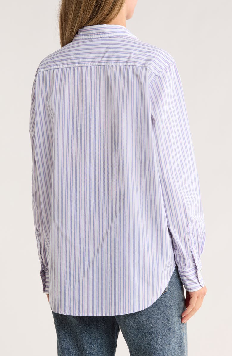 Frank & Eileen Stripe Relaxed Cotton Button-Up Shirt, Alternate, color, Pink / Blue Stripe