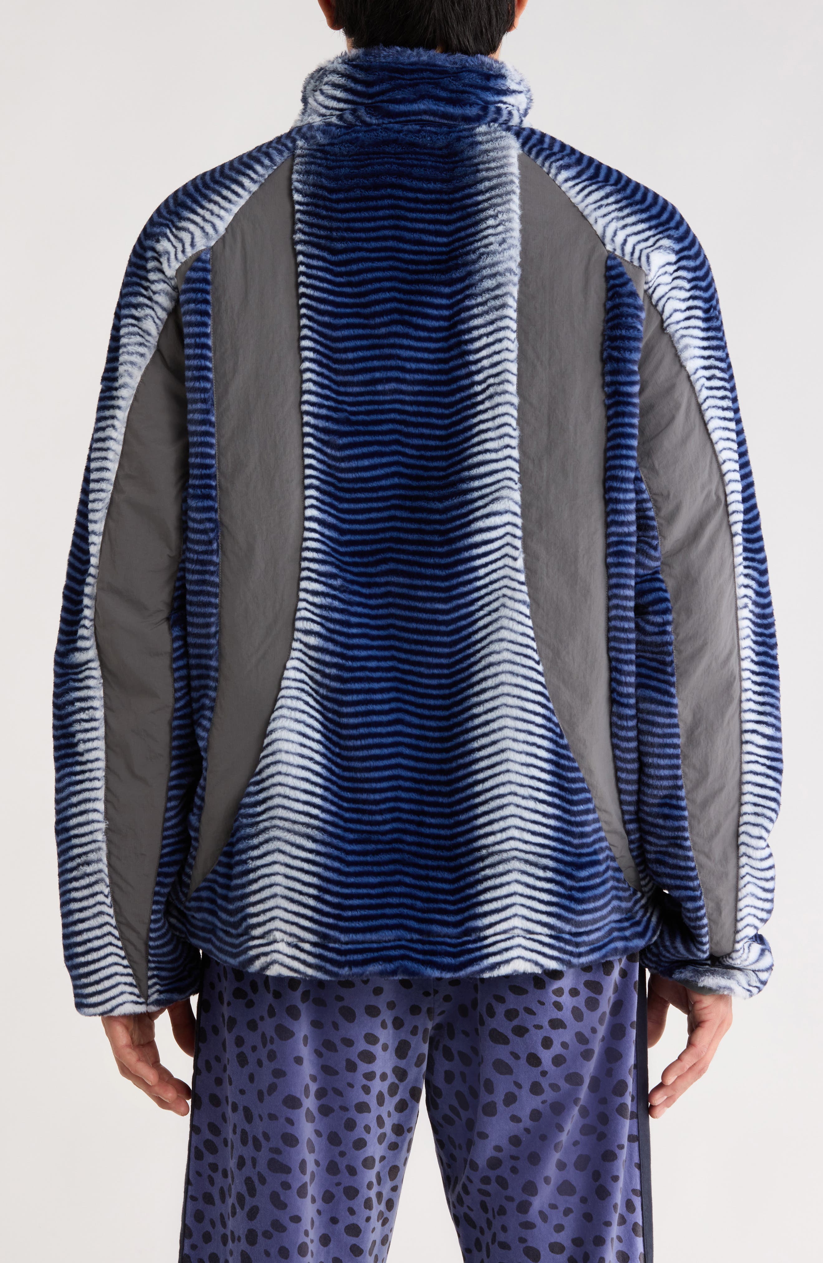 Zebra Stripe Fuzzy Jacket - image 2