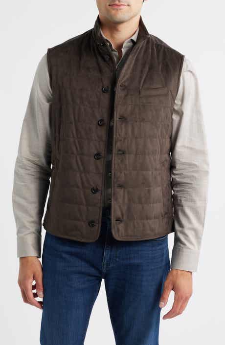 johnnie-O Corde Quilted Faux Suede Vest