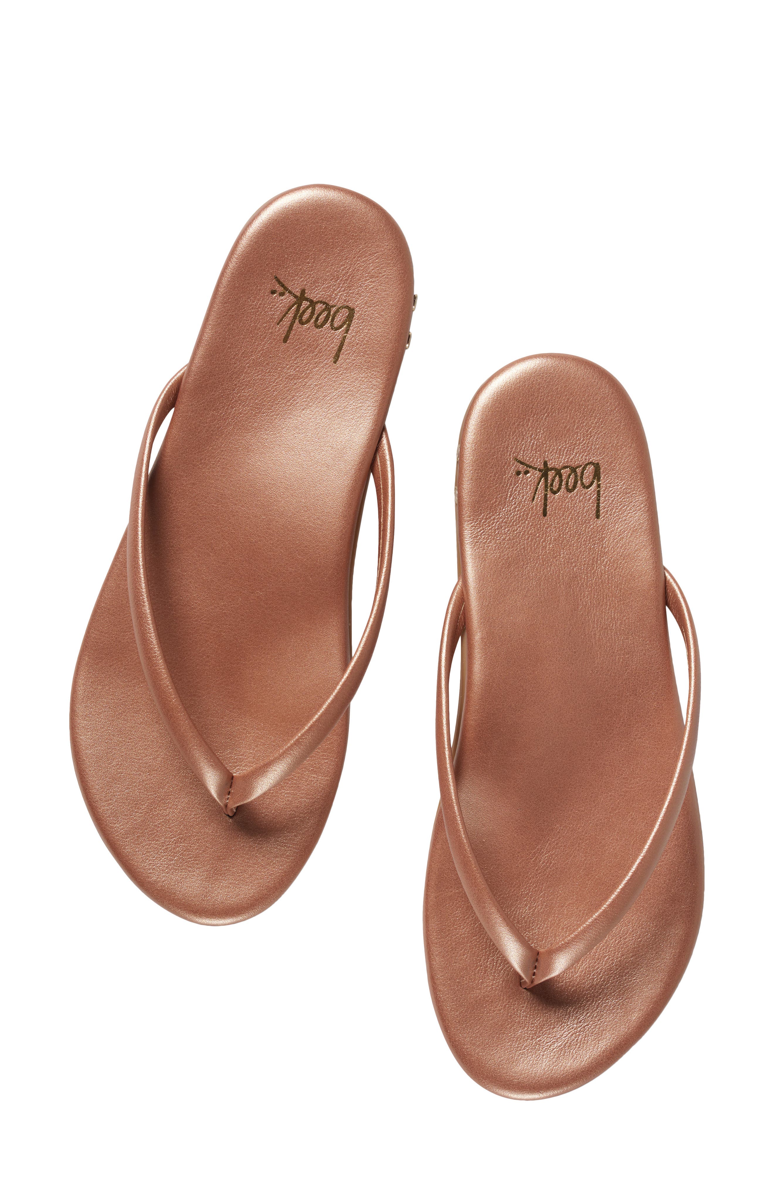 Sunbeam Flip Flop, Alternate, color, ROSE GOLD