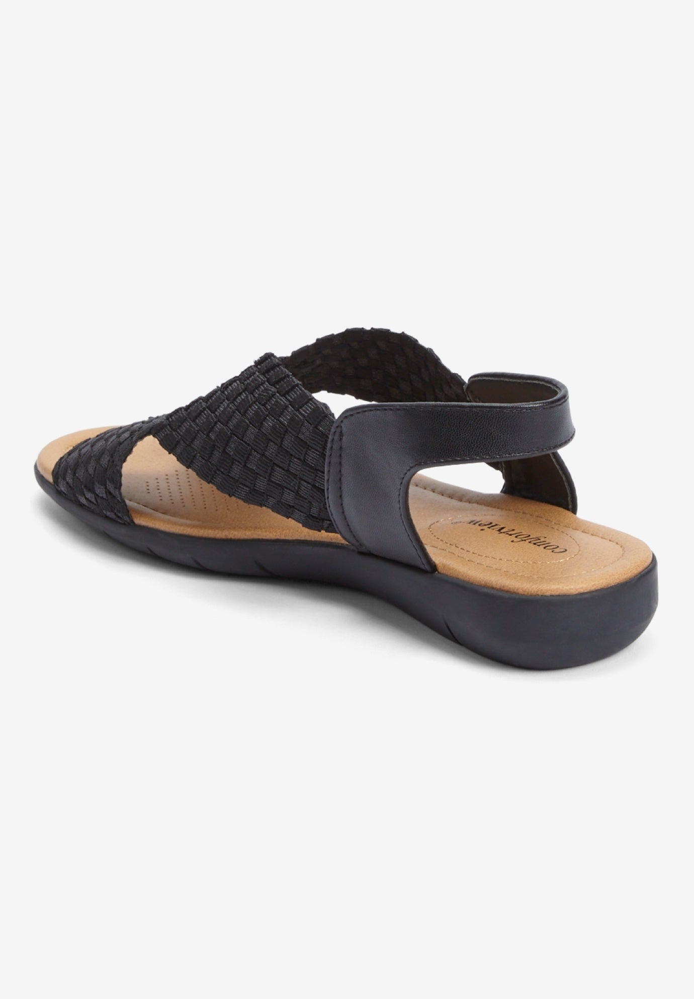Comfortview The Celestia Sling Sandal, Alternate, color, Black Metallic