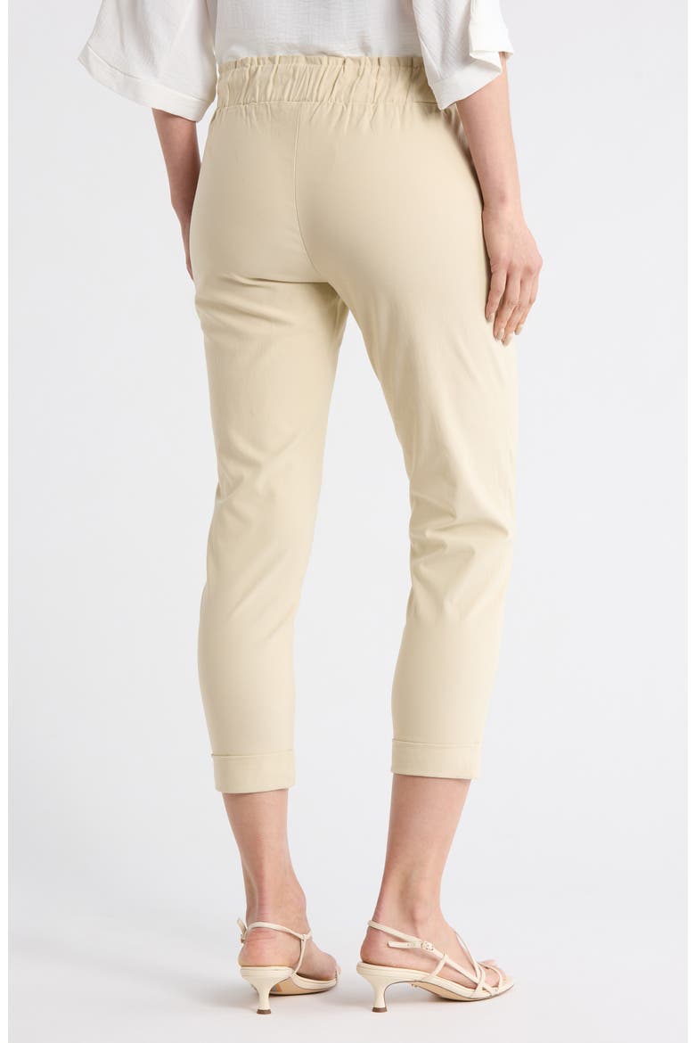 Drawstring Waist Capri Pants, Alternate, color, KHAKI