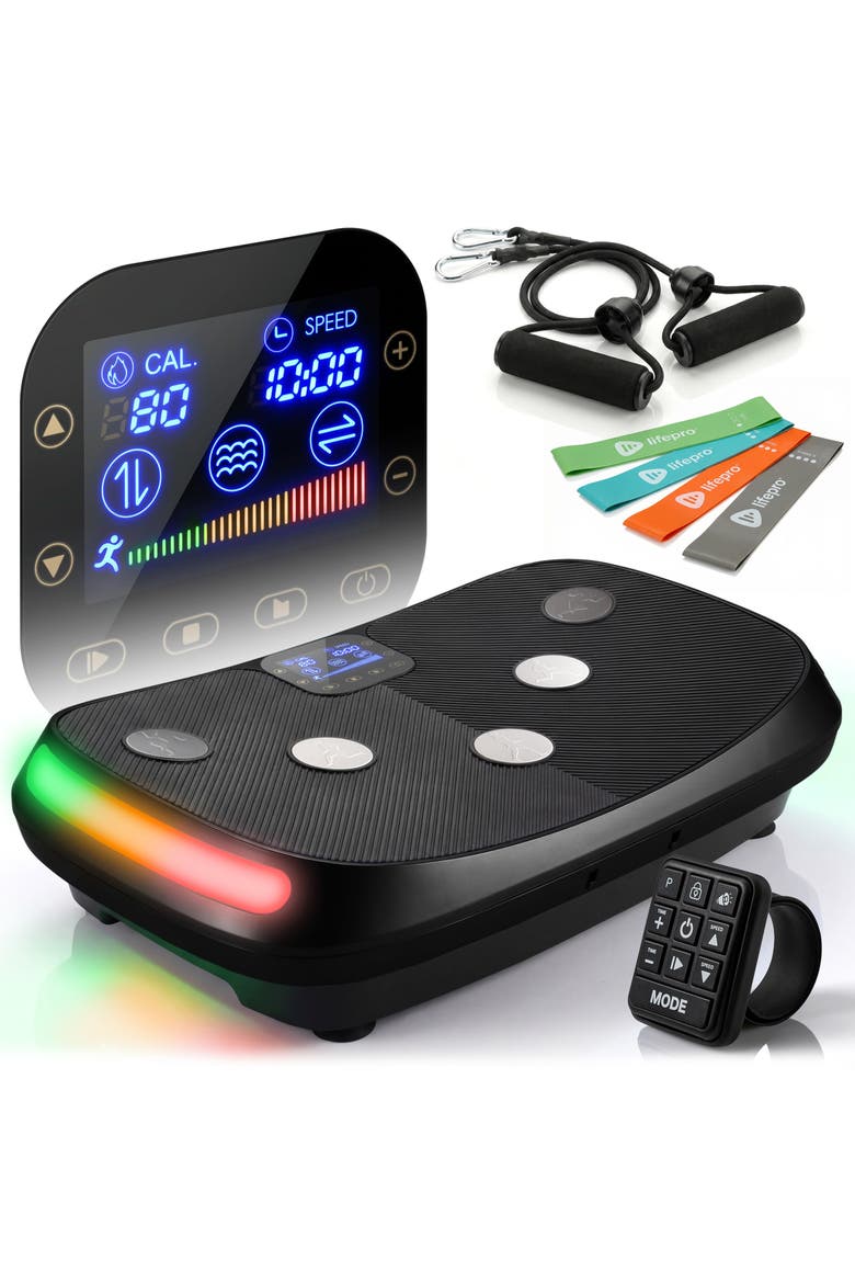 Rumblex 4D Vibration Plate Machine with Triple Motors for Fitness Weight Loss and Recovery, Main, color, Black
