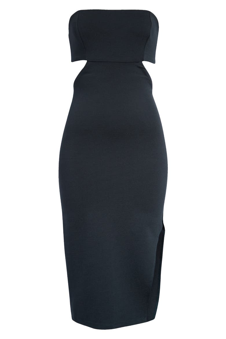 Cutout Strapless Body-Con Dress, Alternate, color, EMERALD GREEN