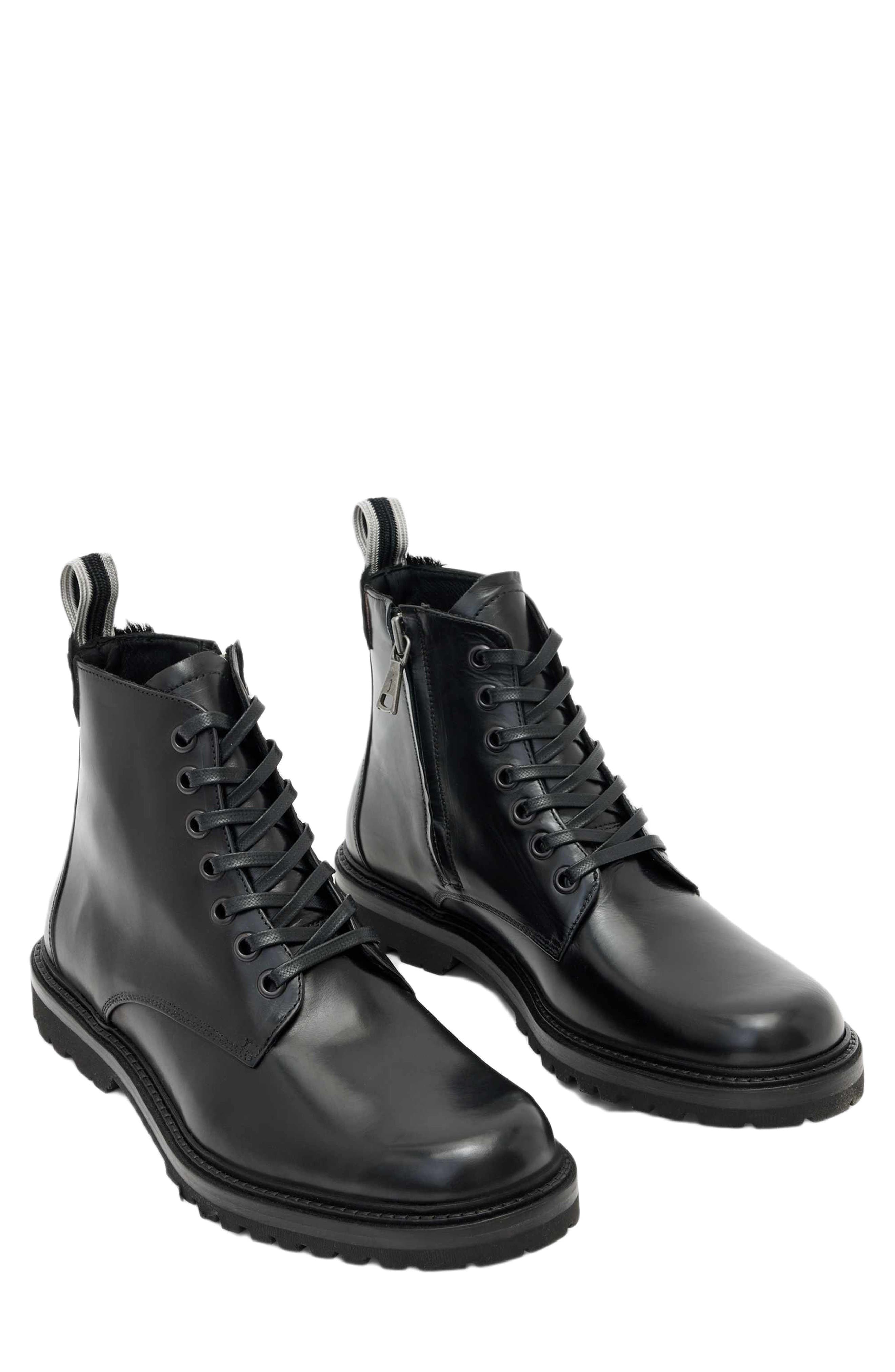 John Varvatos Lex Combat Boot, Main, color, Black