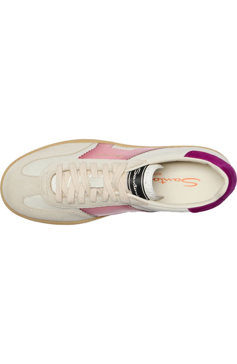 Santoni Women's leather and suede DBS Oly sneaker, Alternate, color, Purple