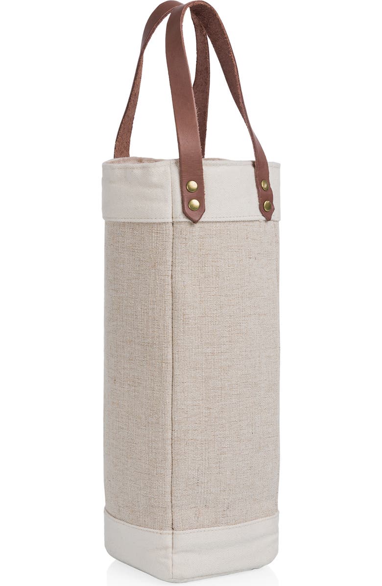 Legacy Pinot Jute Single Bottle Insulated Wine Bag, Main, color,