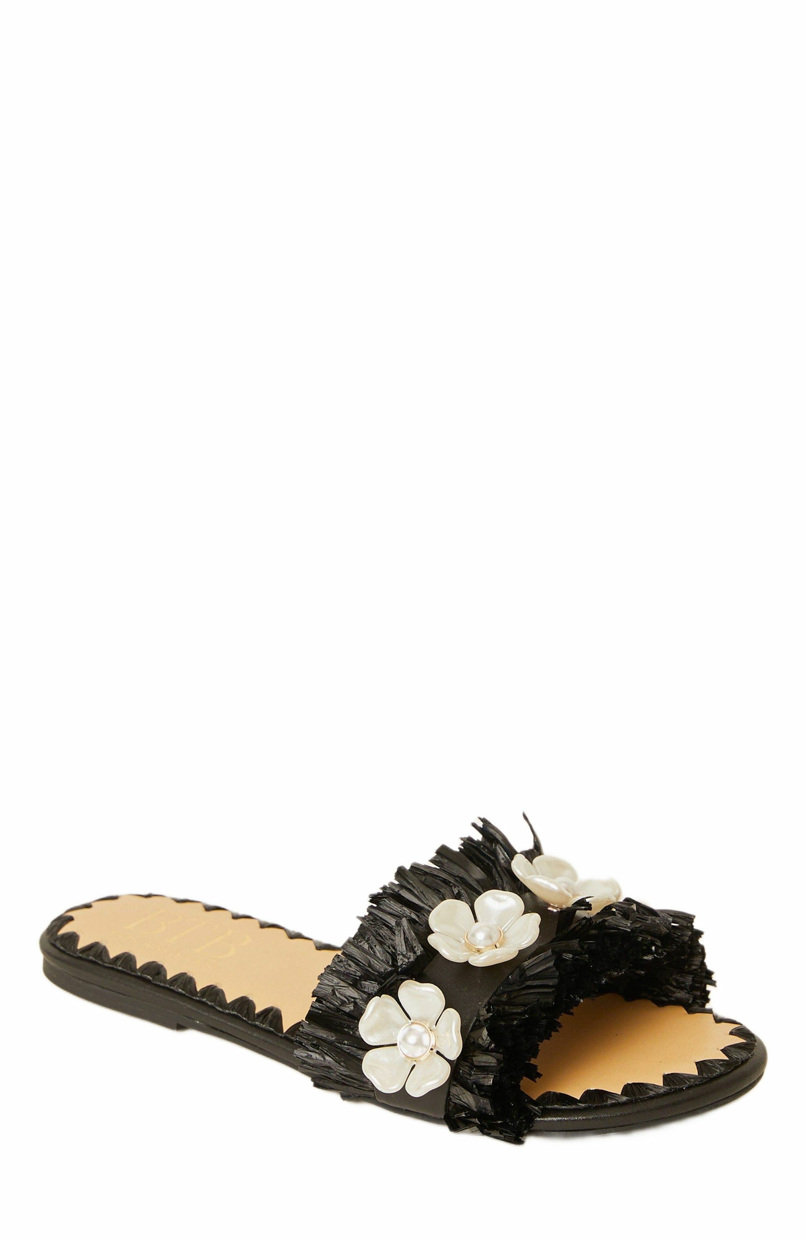 BALI FLORAL SLIDE, Main, color, BLACK